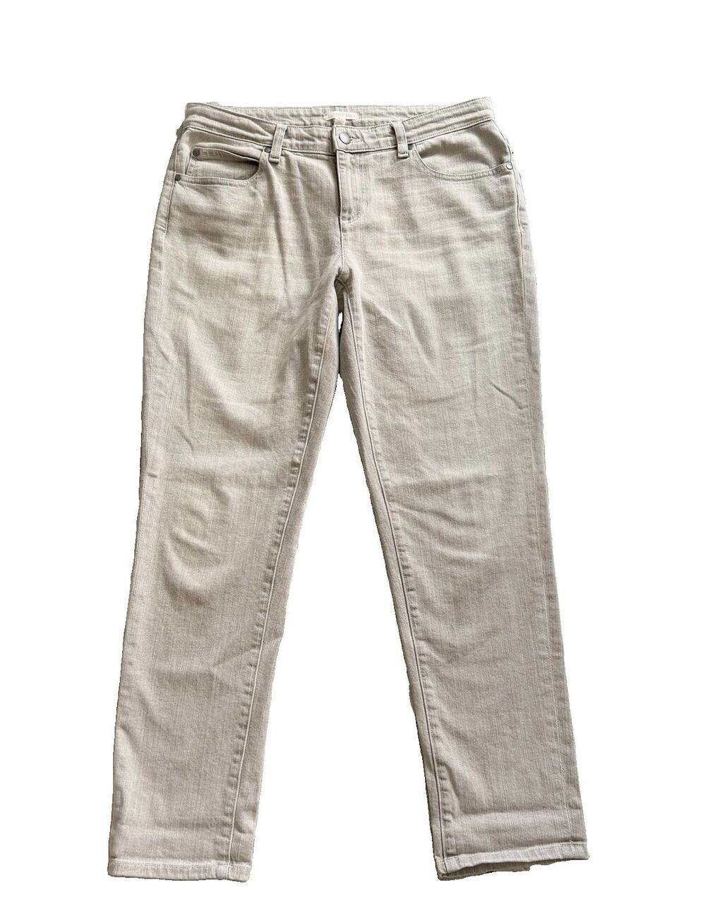 Eileen Fisher Womens High Rise Grey Denim Straight Jeans Sz 6 Capsule